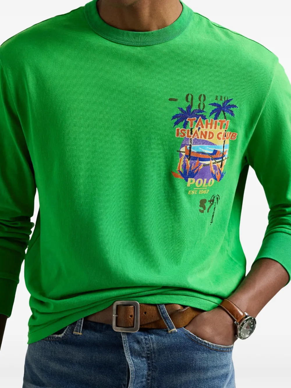 Polo Ralph Lauren T-shirt met grafische print Groen