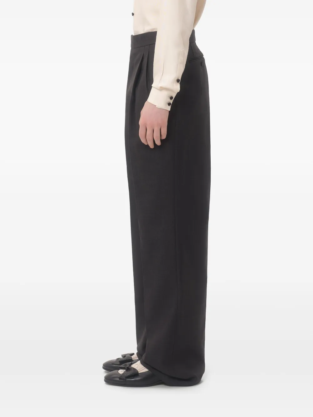 Valentino Garavani Wollen gabardine broek Grijs