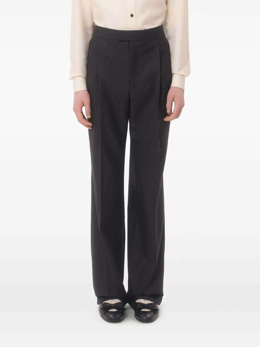 Valentino Garavani Wollen gabardine broek Grijs