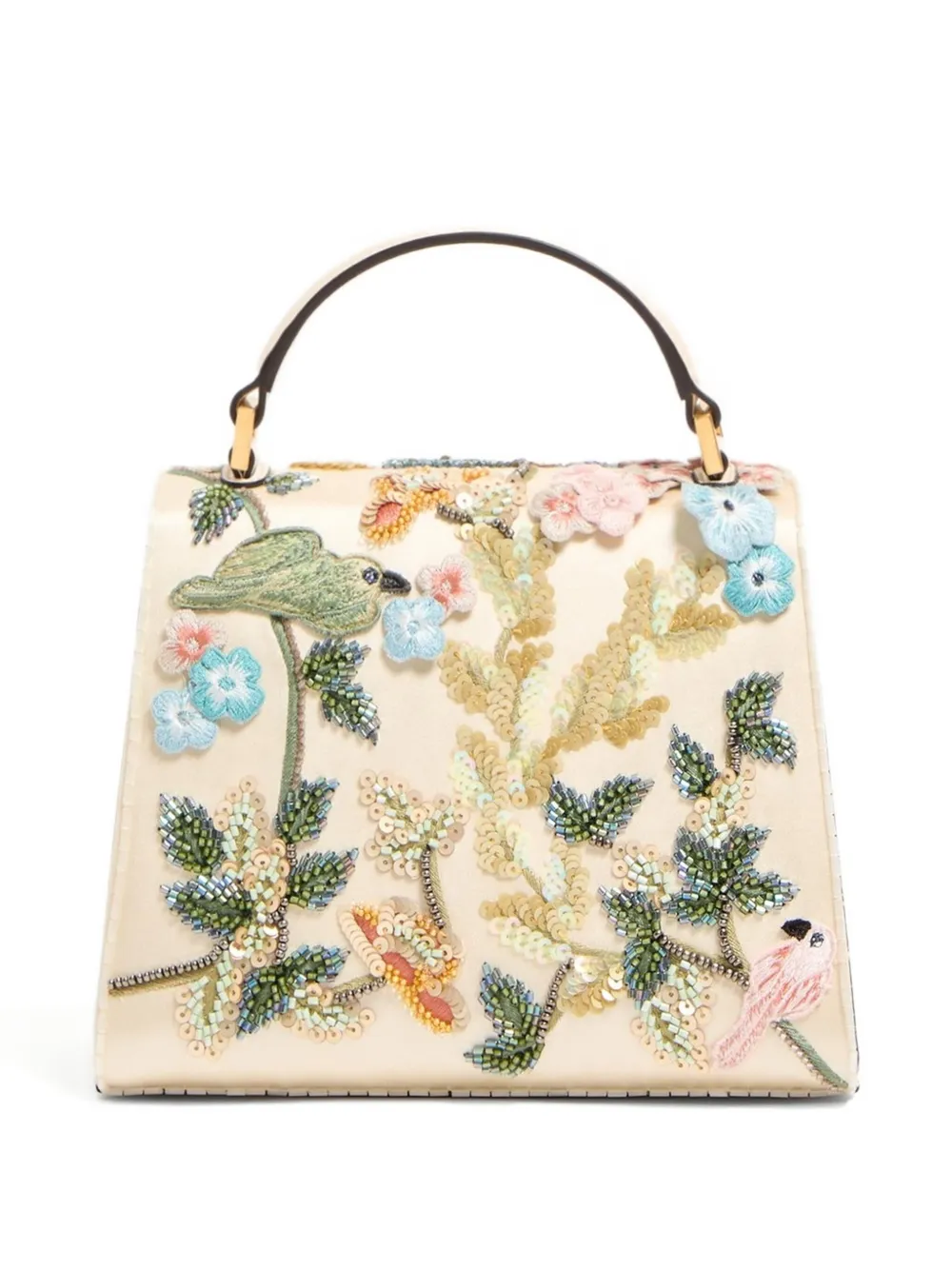 Valentino Garavani VLogo Moon kleine shopper Beige