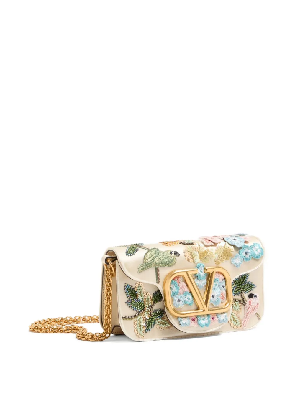 Valentino Garavani Locò schoudertas Beige