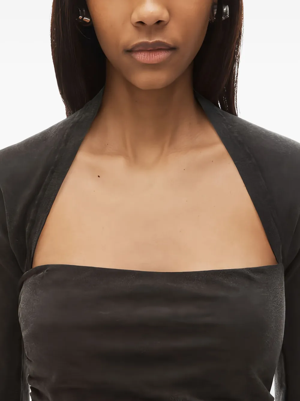 Alexander Wang long-sleeved ruched top Grijs