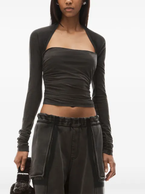 Alexander Wang long-sleeved ruched top