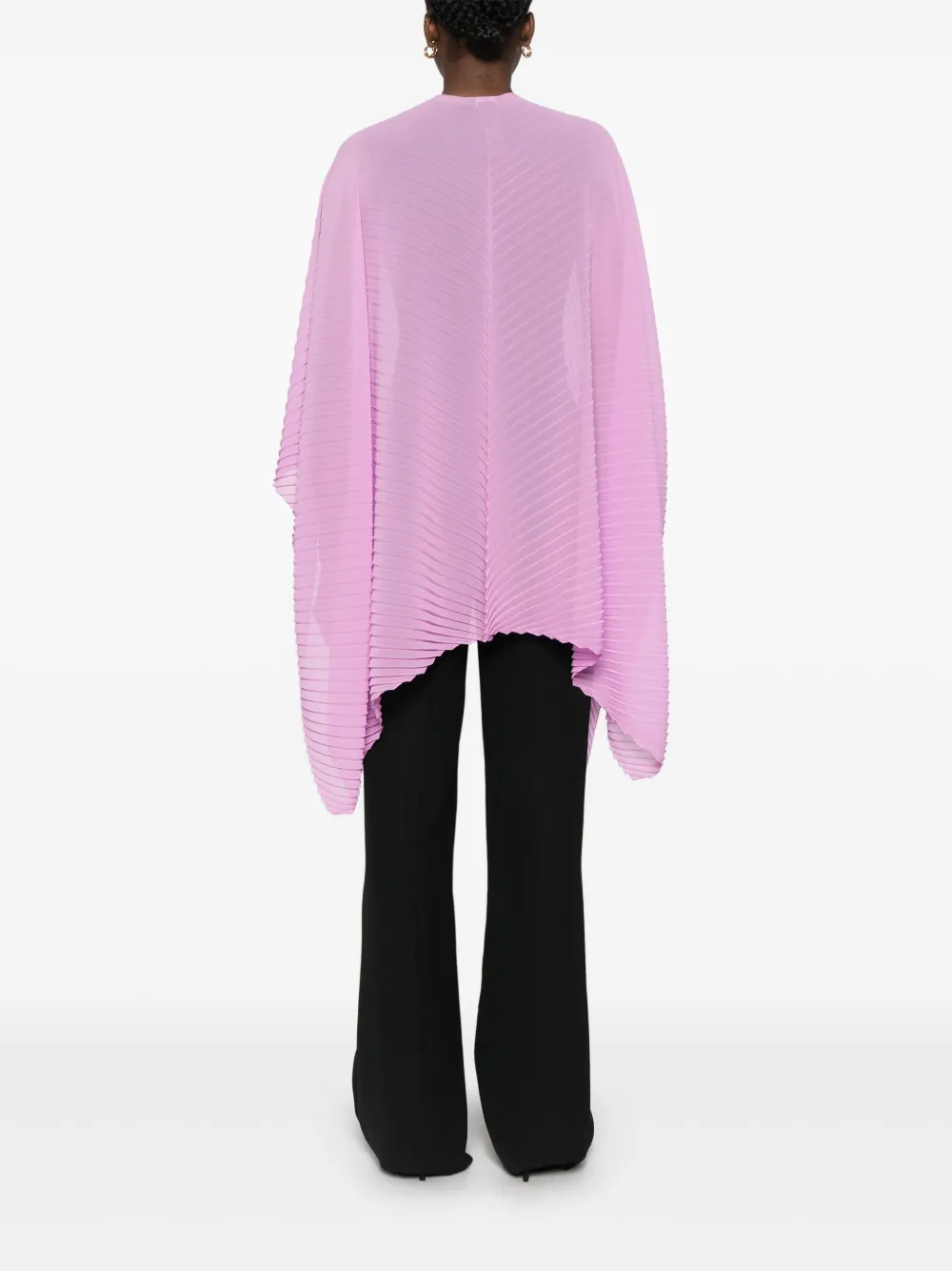 Emporio Armani Butterfly chiffon cape Roze