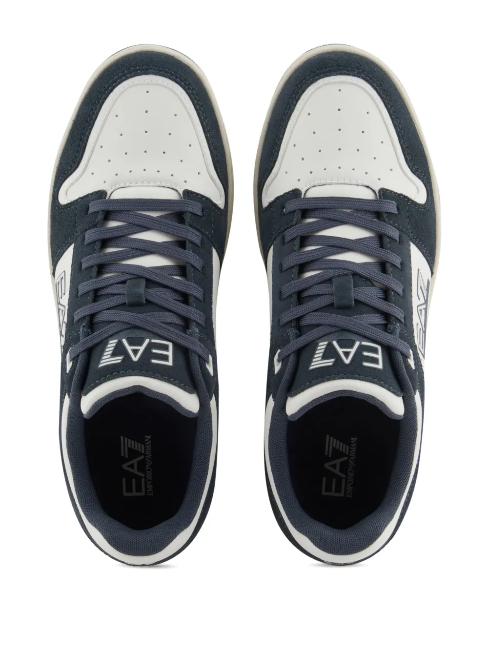 Ea7 Emporio Armani Sneakers met logo-applicatie Blauw