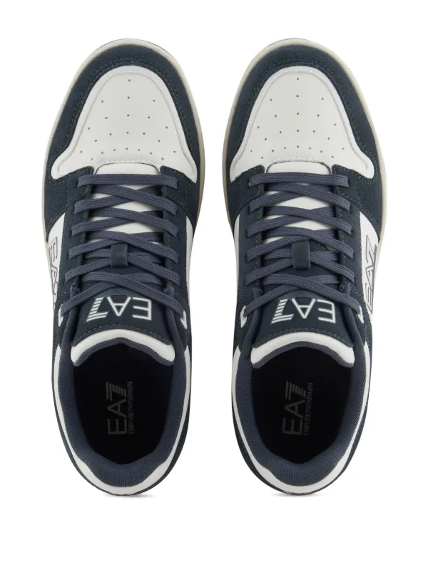 Ea7 Emporio Armani logo-appliqué Sneakers | Blue | FARFETCH CA