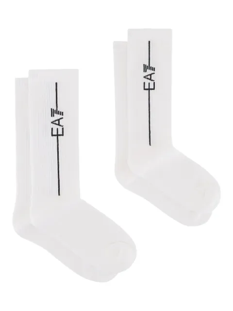 Ea7 Emporio Armani calcetines con logo en jacquard