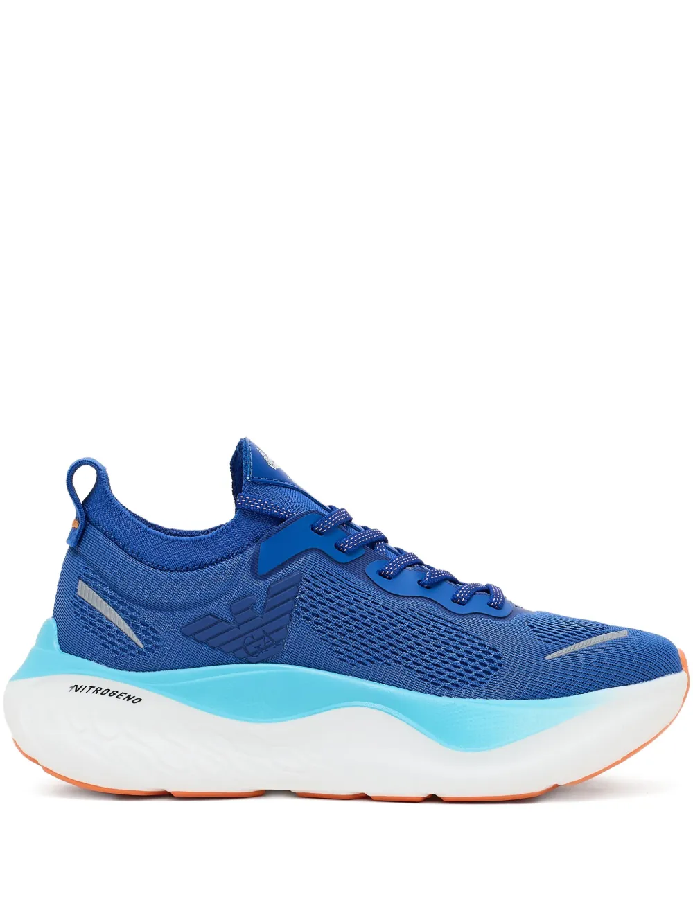 Ea7 Emporio Armani mesh-panelled sneakers Blue