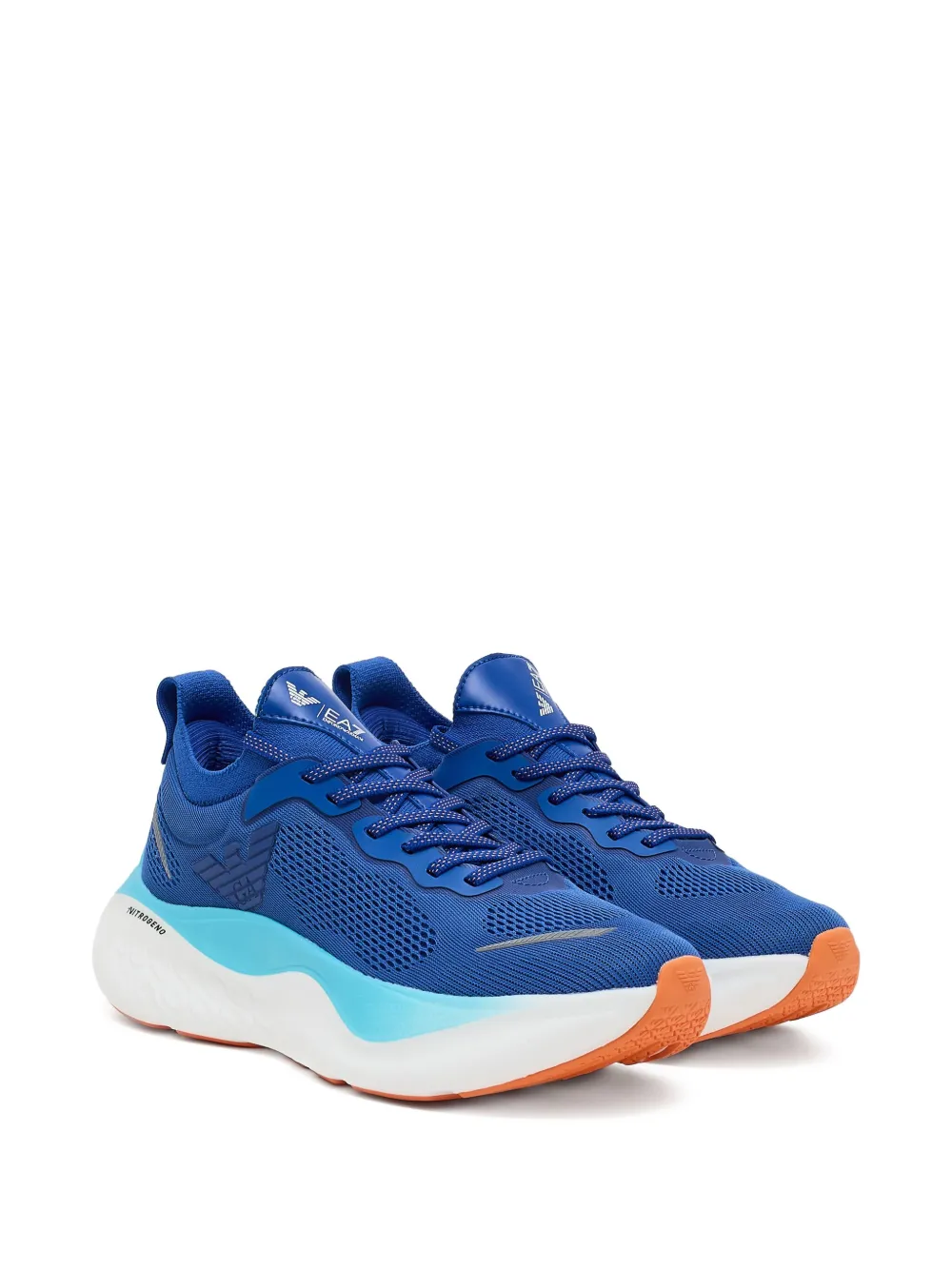 Ea7 Emporio Armani mesh-panelled sneakers Blue
