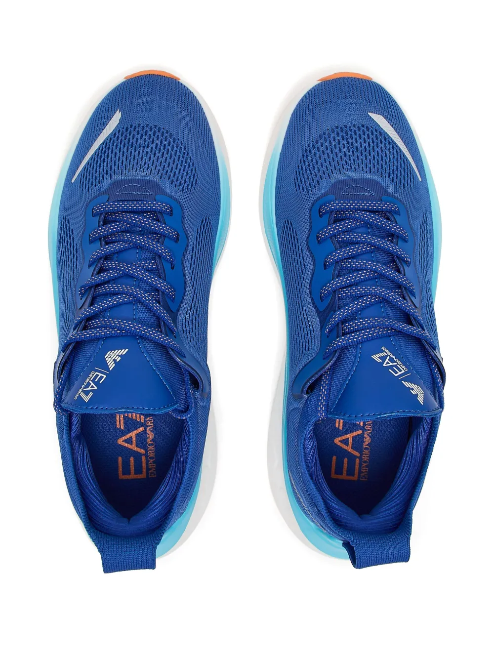 Ea7 Emporio Armani mesh-panelled sneakers Blue