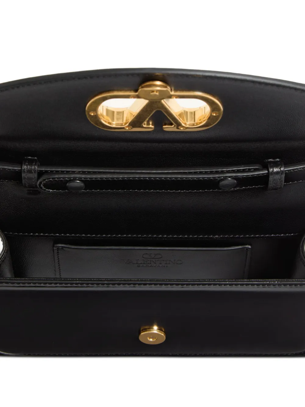 Valentino Small Clutch Gold-tone Hardware In Black