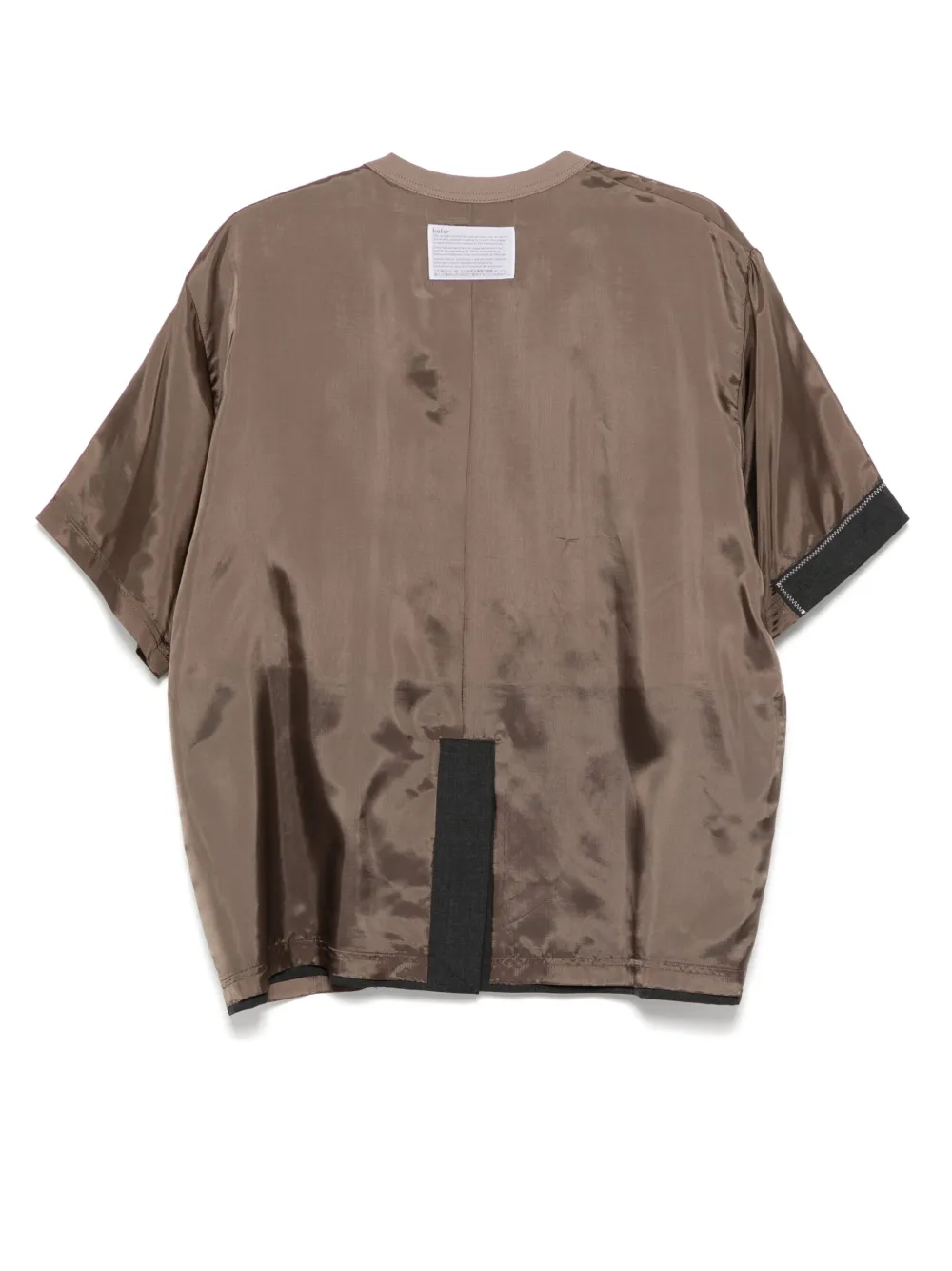 Kolor T-shirt met vlakken Bruin
