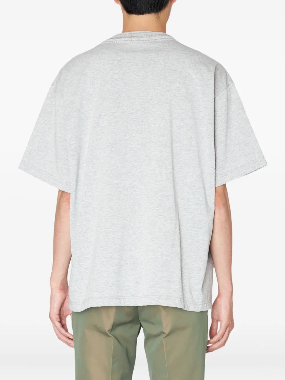 Kolor embellished-neck T-shirt - Grijs