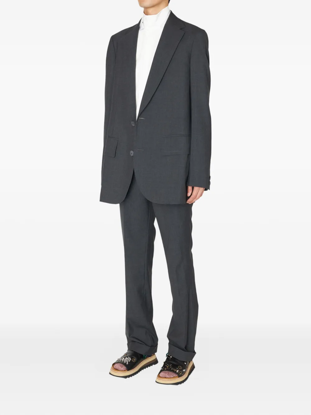 Kolor Blazer met enkele rij knopen Zwart