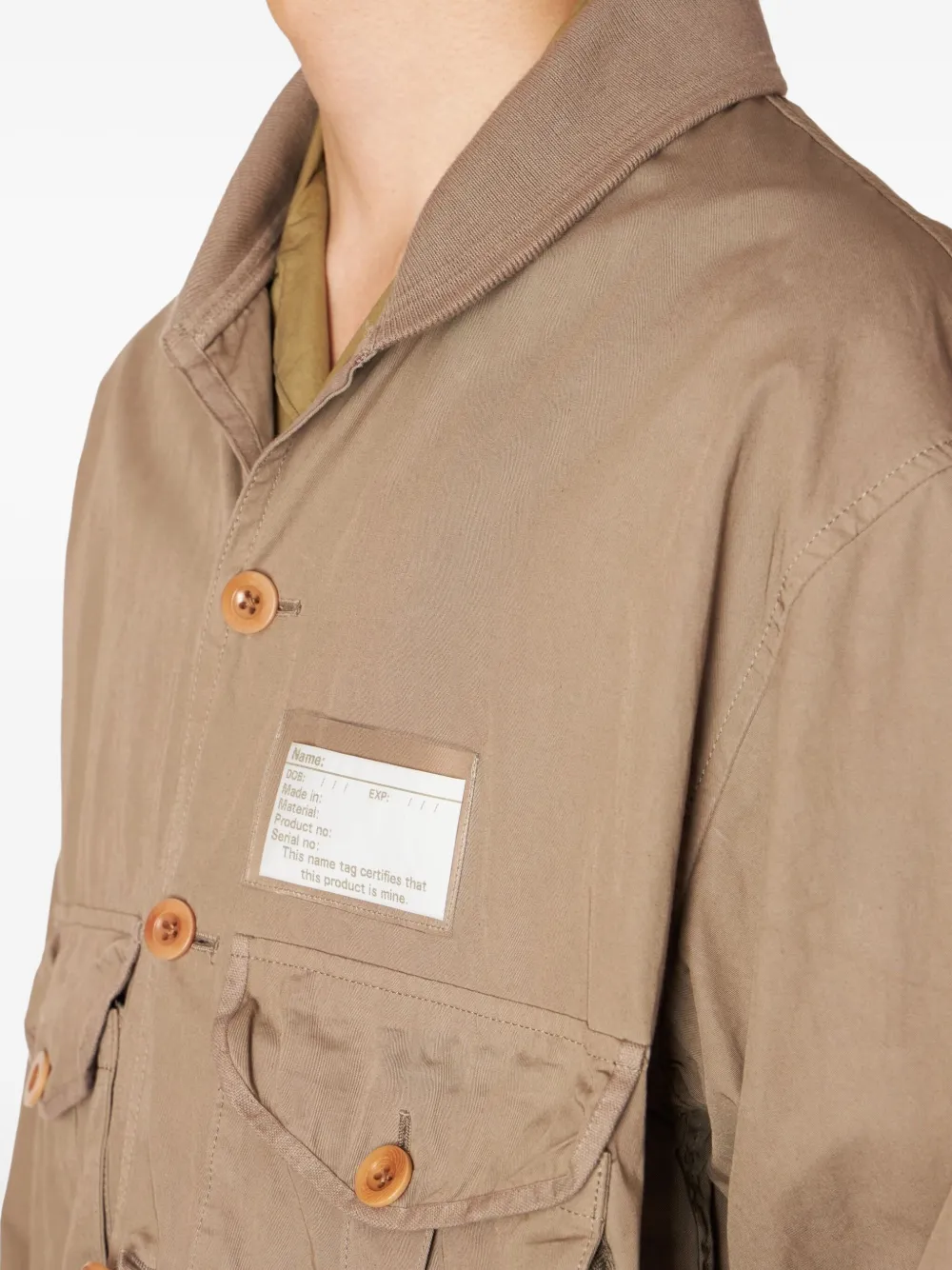 Kolor patch-pocket button-fastening jacket Beige