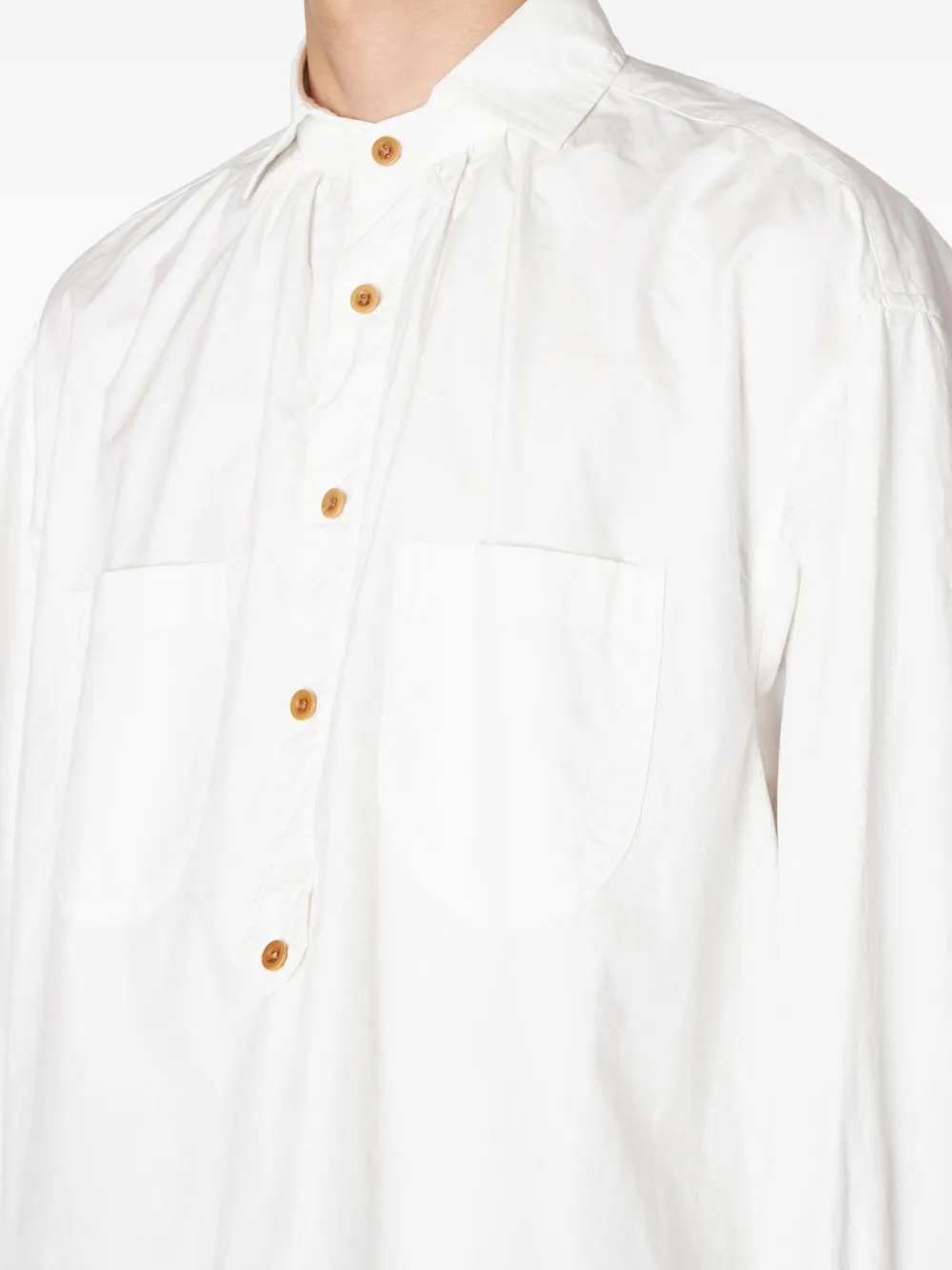 Kolor Button-down overhemd met zak Wit