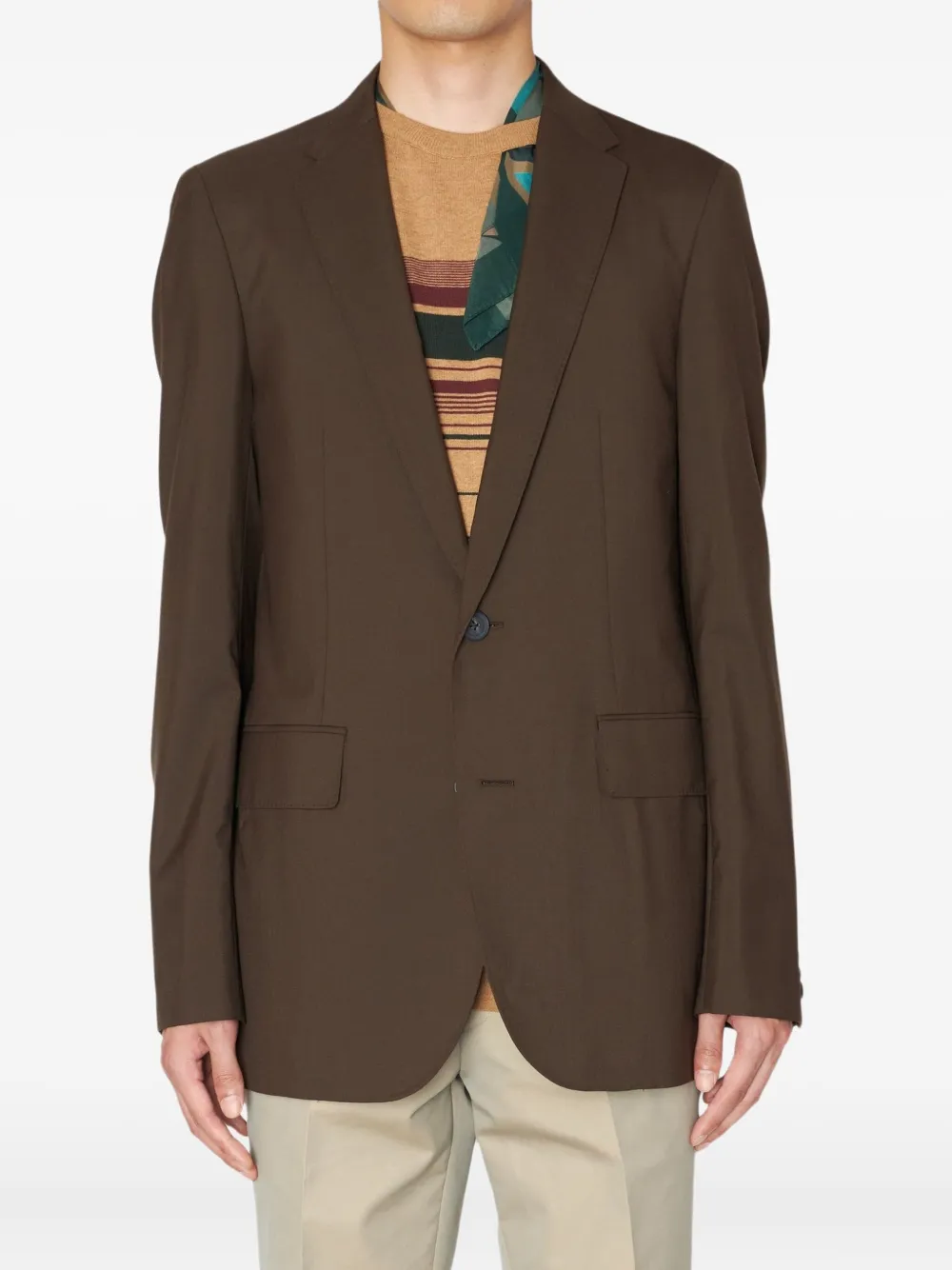 Kolor Buttoned Single-breasted Blazer In Brown