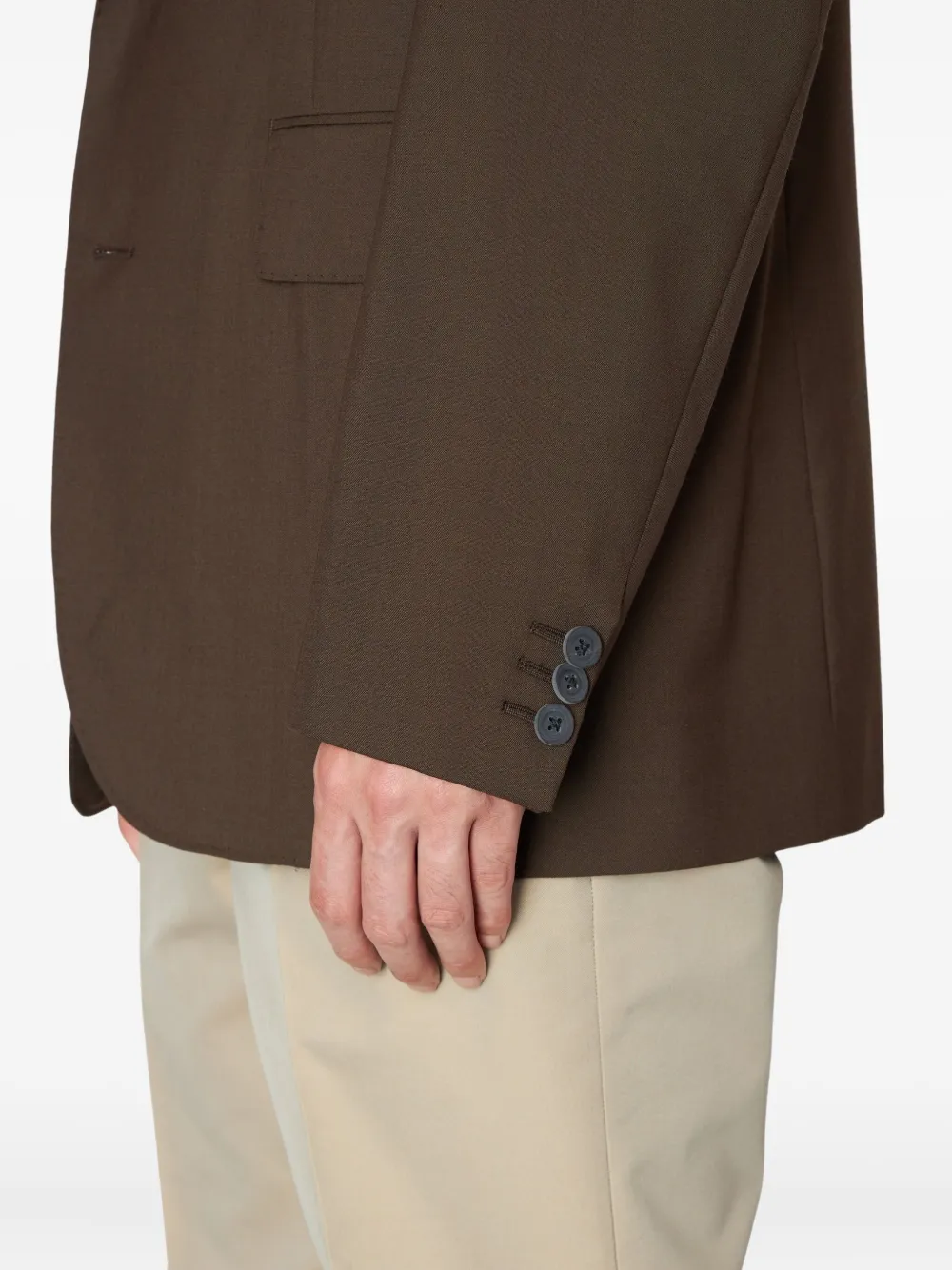 Kolor Blazer met enkele rij knopen Bruin