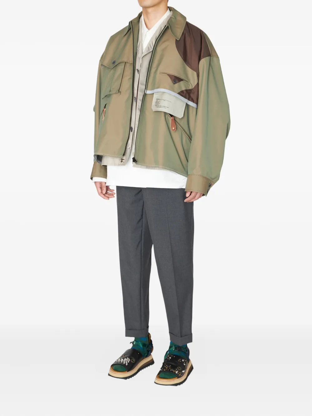Kolor pleated cuffed trousers Grijs