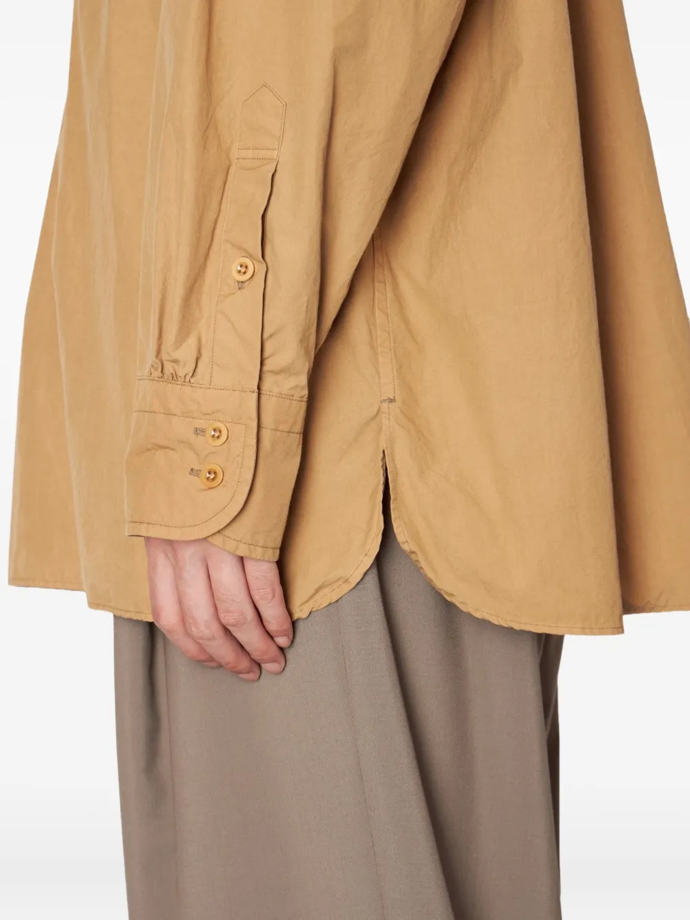 Kolor Button-down overhemd met zak Bruin
