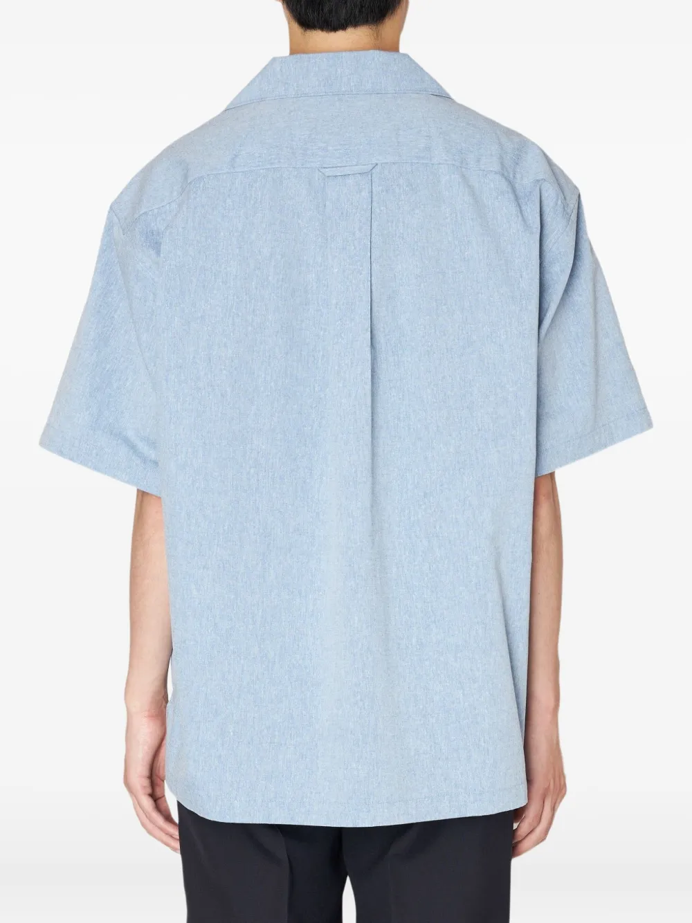 Kolor overhemd met korte mouwen - Blauw