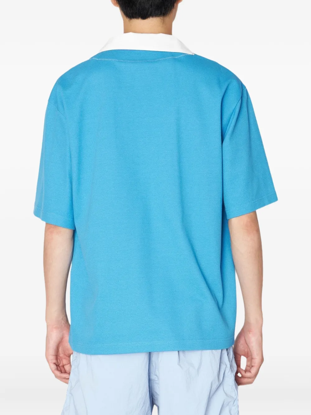 Kolor Poloshirt met contrasterende kraag Blauw