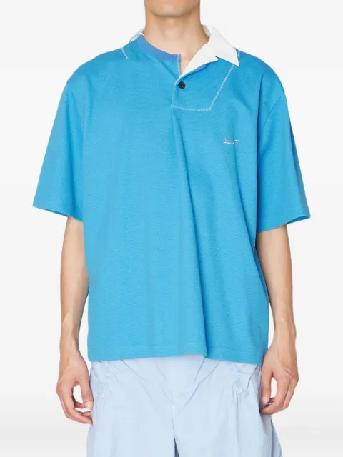 Kolor contrast-collar short-sleeve polo shirt