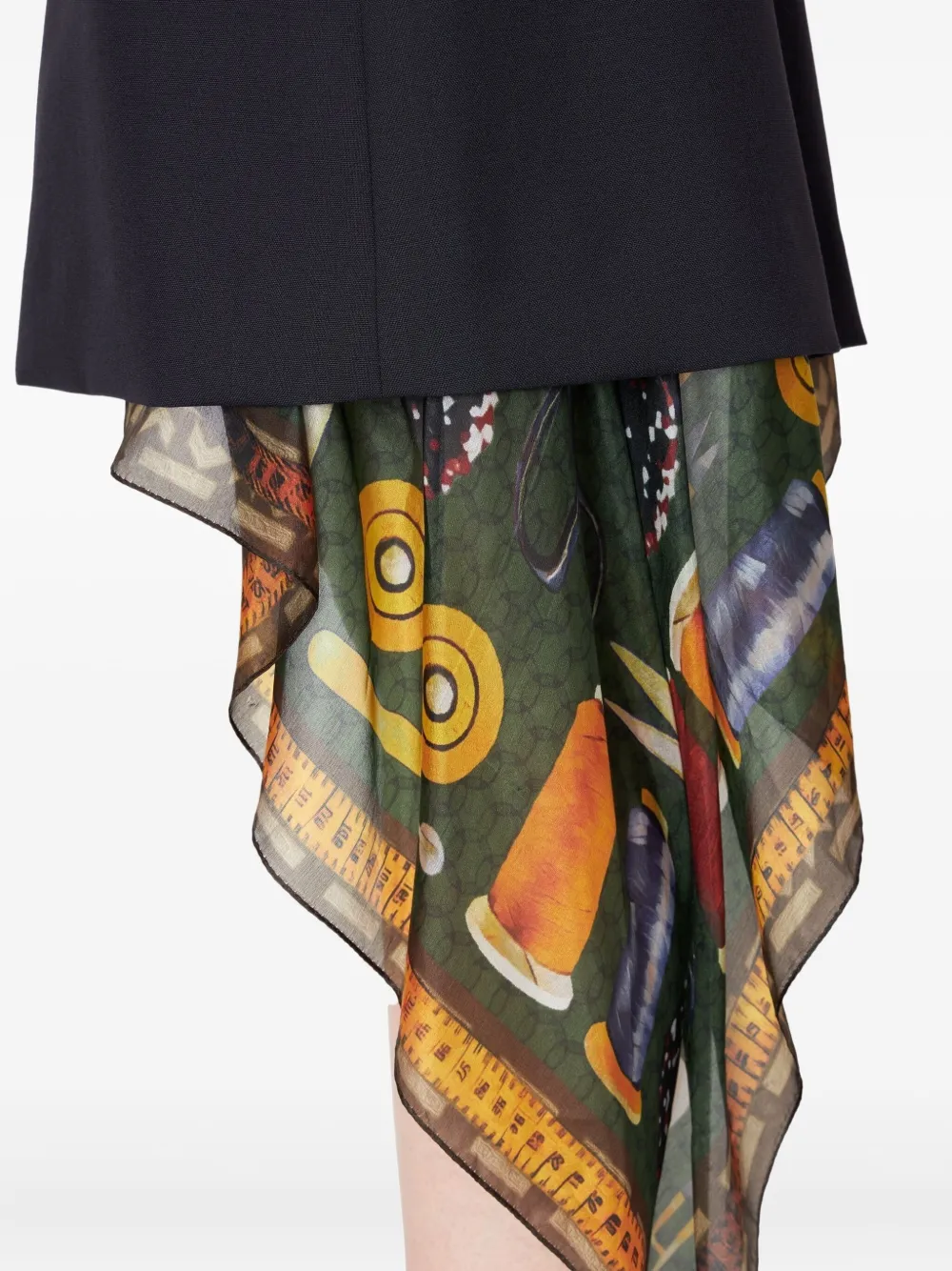 Kolor Midi-rok met gedrapeerd detail Zwart