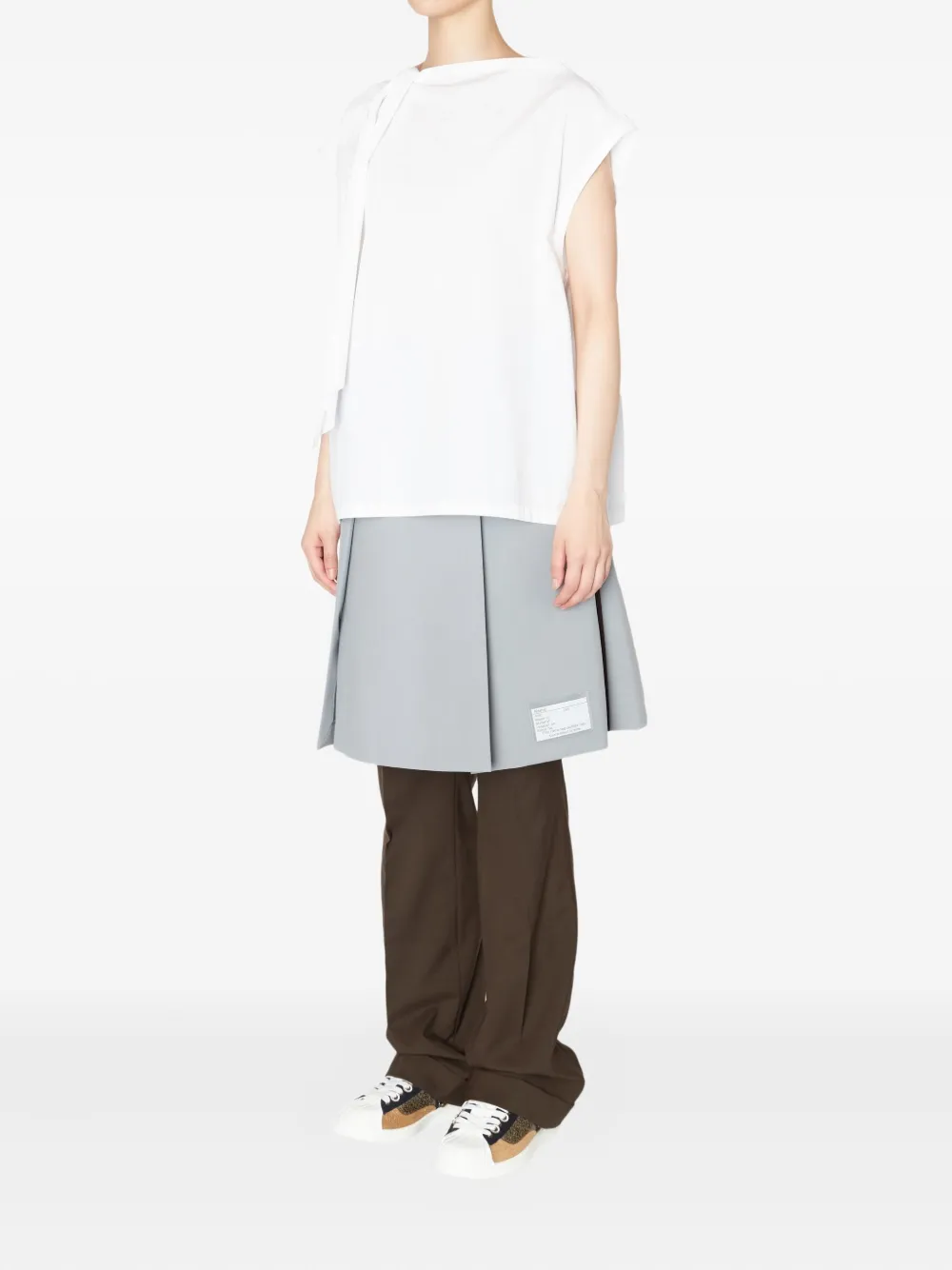 Kolor High waist plooibroek - Bruin