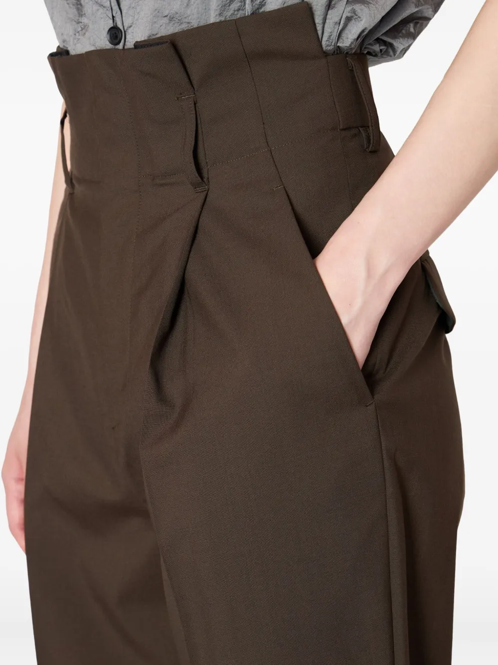 Kolor High waist plooibroek Bruin