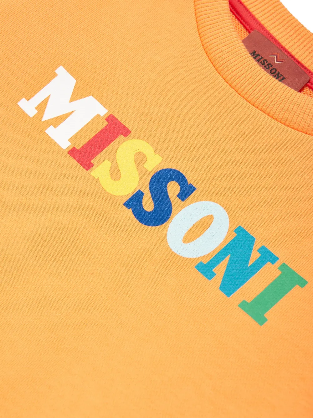 Missoni Kids Sweater met logoprint Oranje