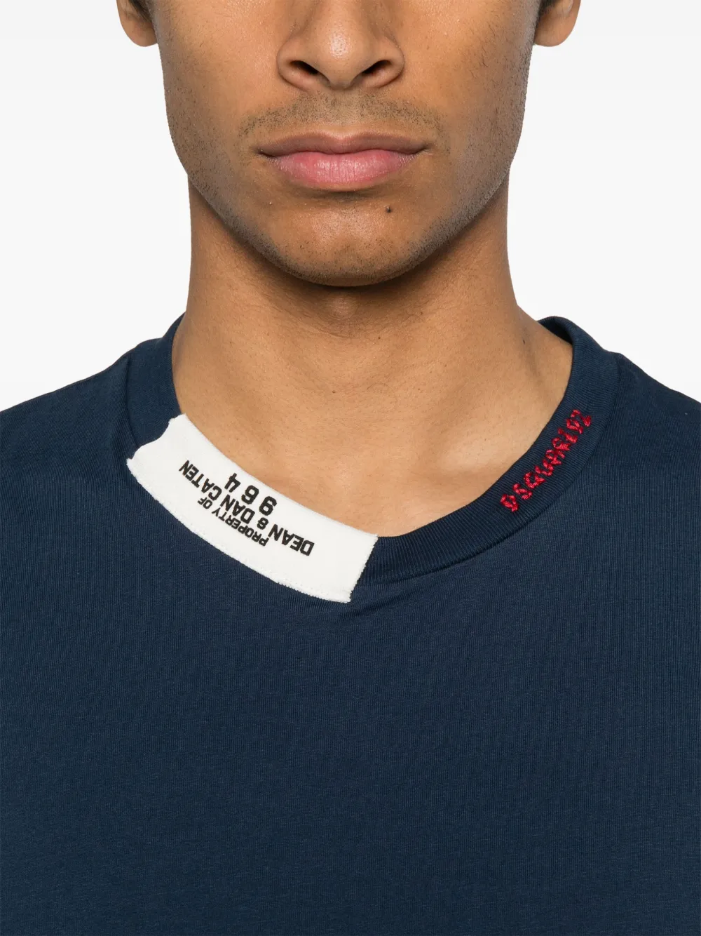 DSQUARED2 T-shirt met geborduurd logo Blauw