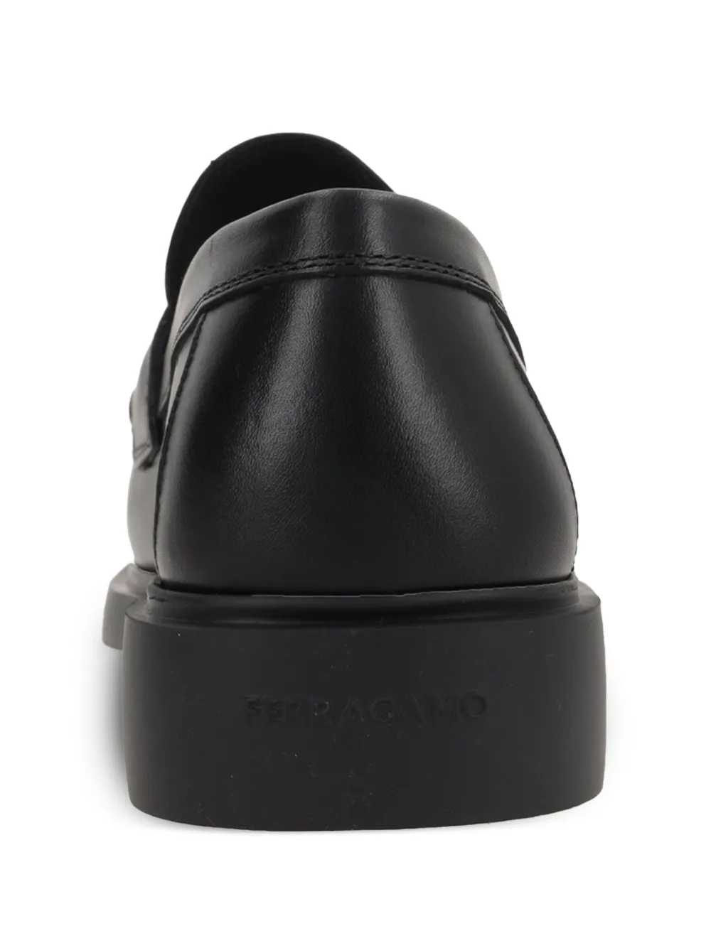 Ferragamo leather loafers Black