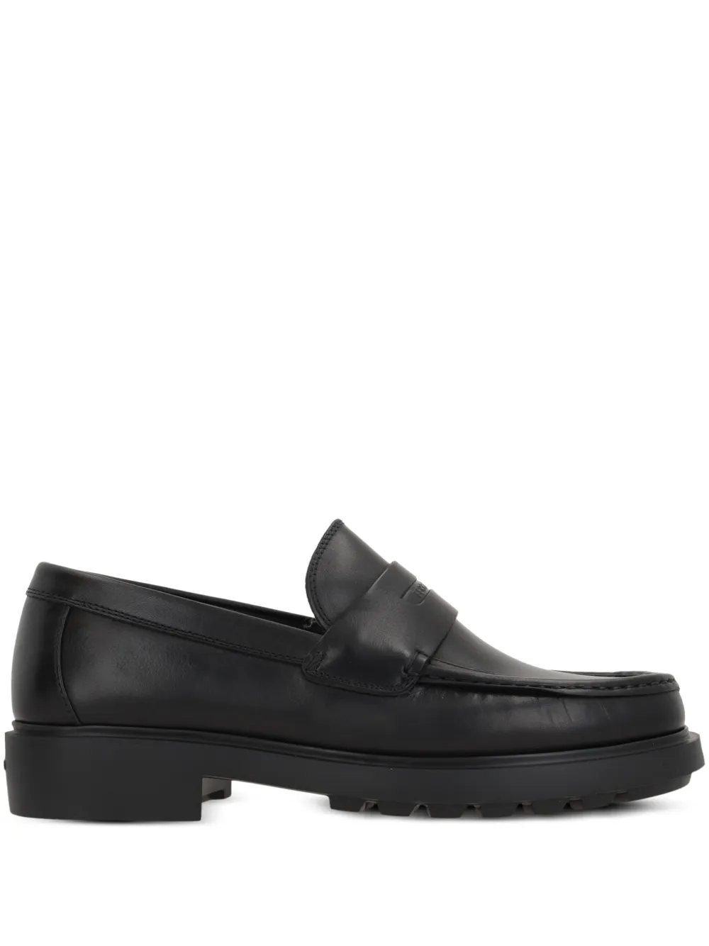 Ferragamo leather loafers Black