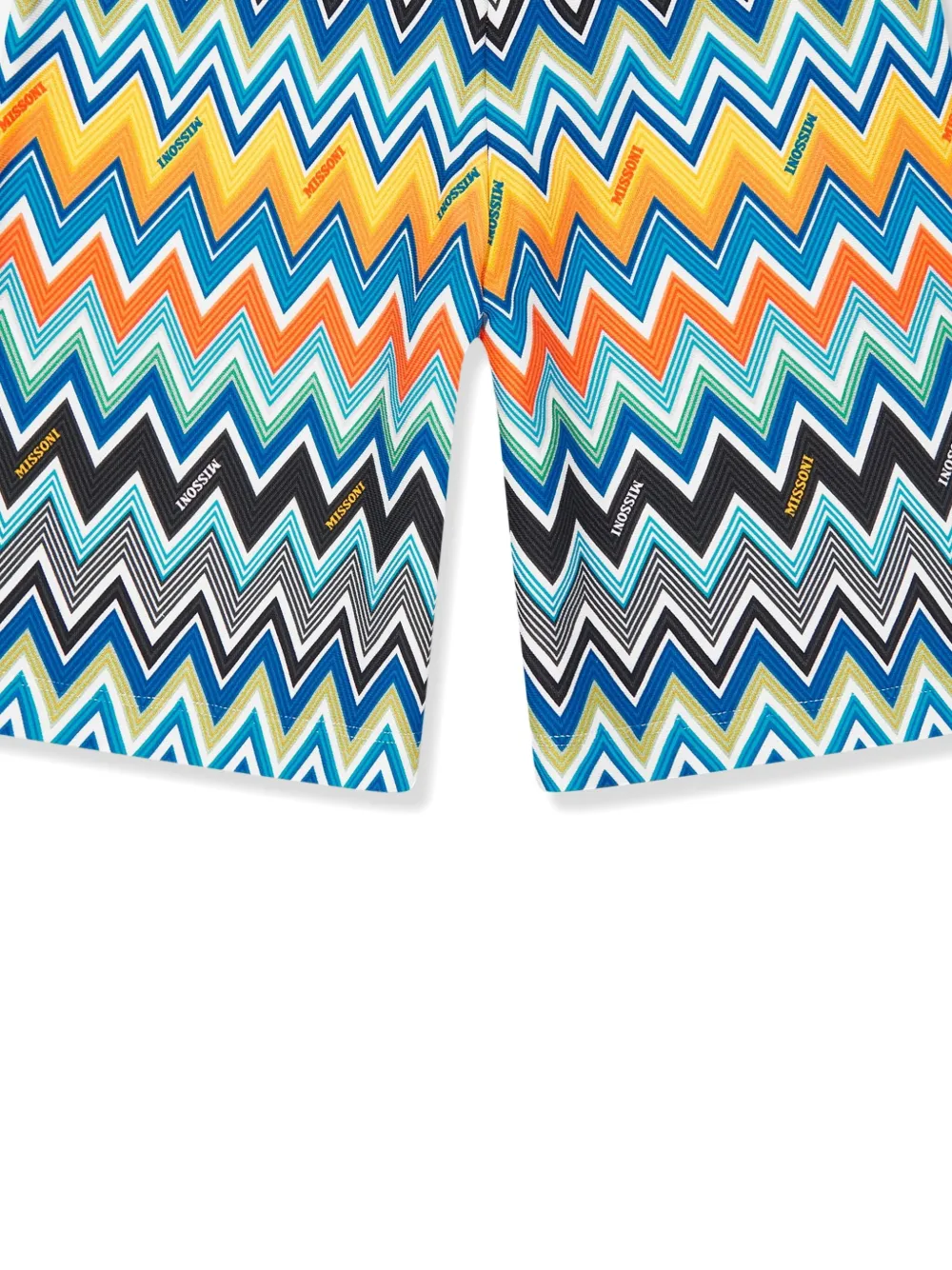 Missoni Kids zigzag-print shorts - Blauw