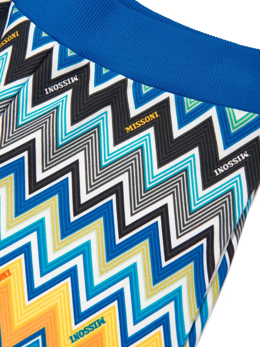 Missoni Kids Shorts met zigzag-print Blauw