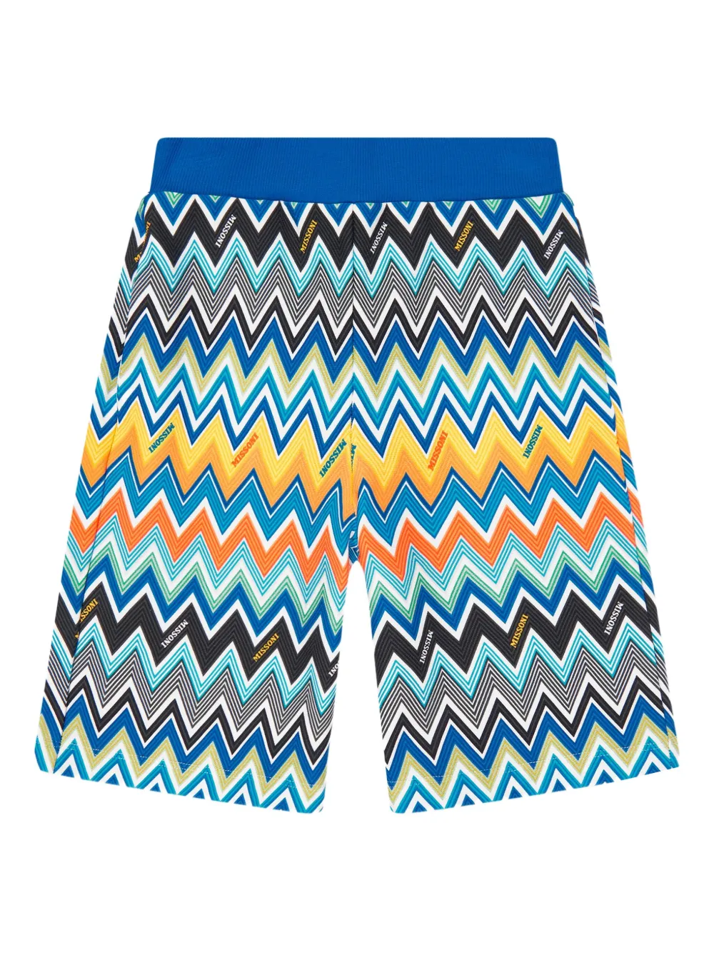 Missoni Kids Shorts met zigzag-print Blauw