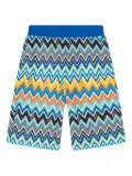 Missoni Kids zigzag-print shorts - Blue