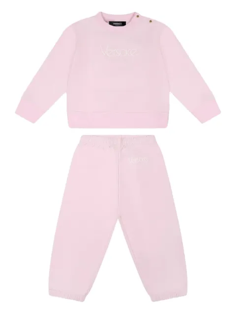 Versace Kids traje deportivo de dos piezas con logo estampado