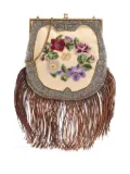 Valentino Garavani fringe-embellished clutch bag - Neutrals