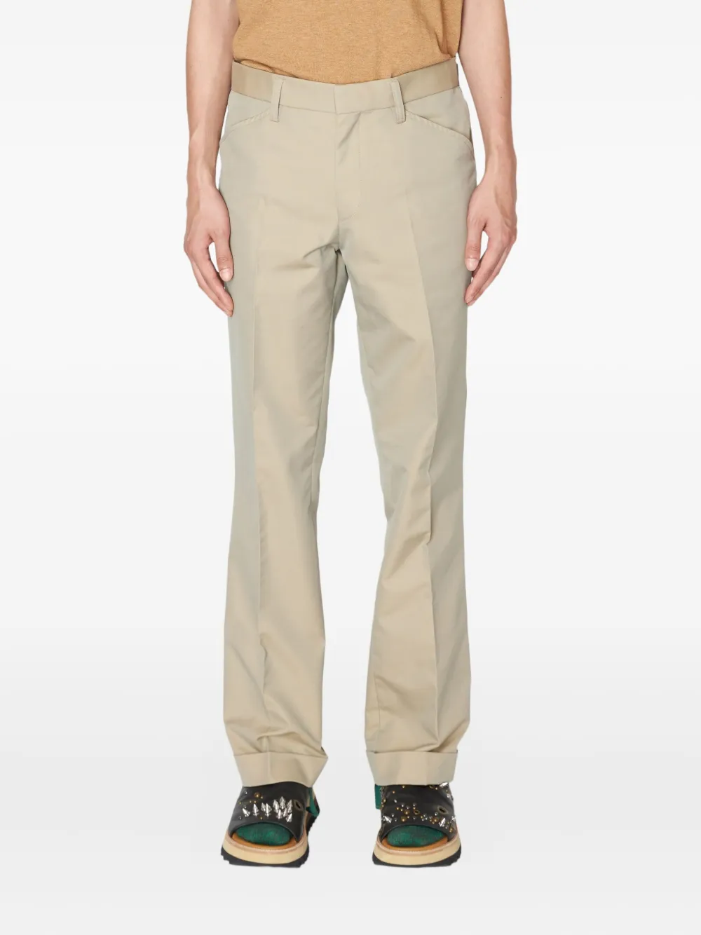Kolor Pressed-crease Trousers In Neutral