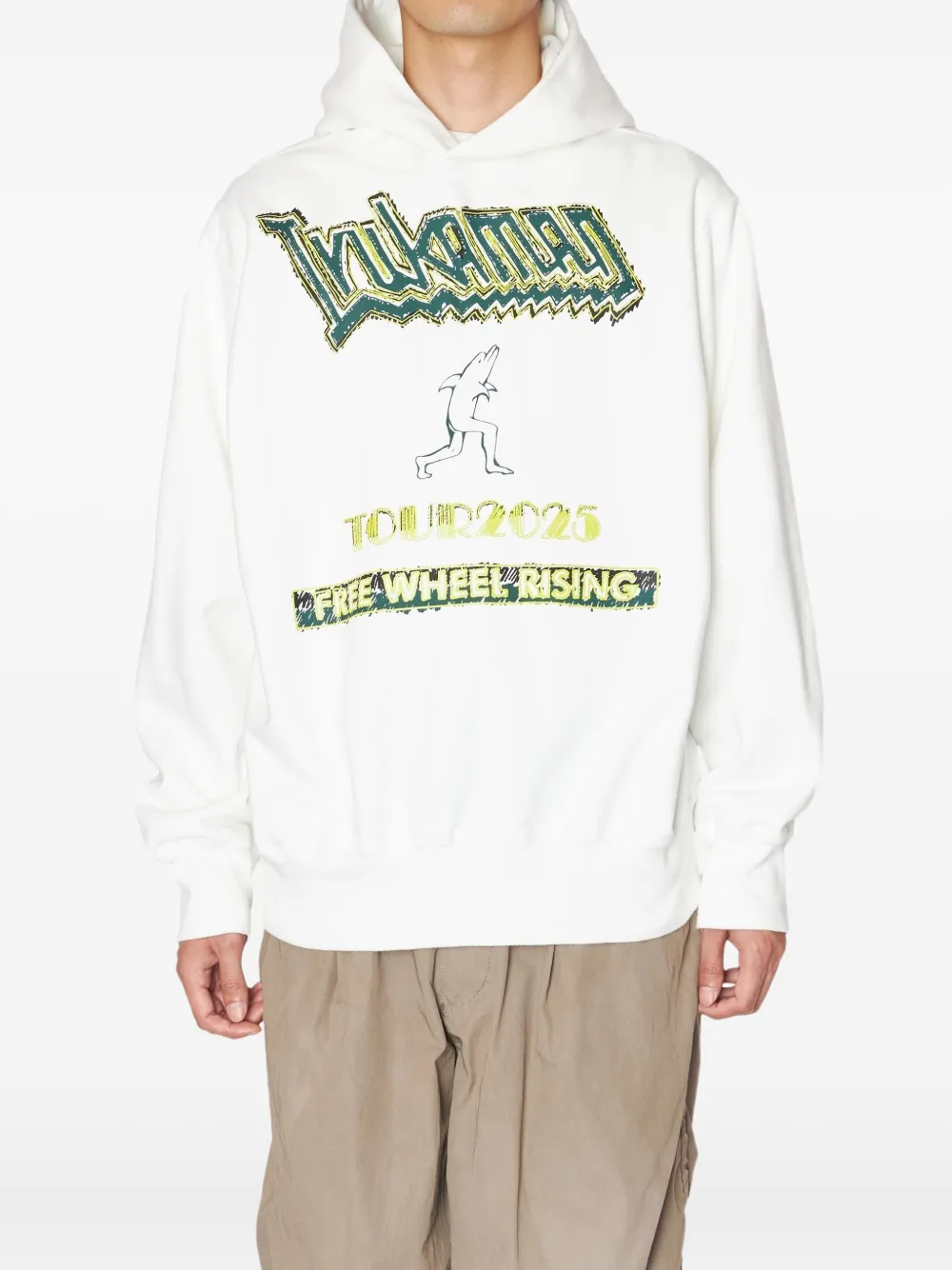 Kolor Hoodie met print Wit