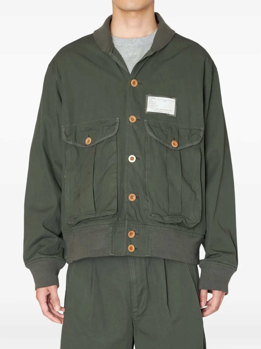 Kolor buttoned patch-pocket jacket | Green | Image 1