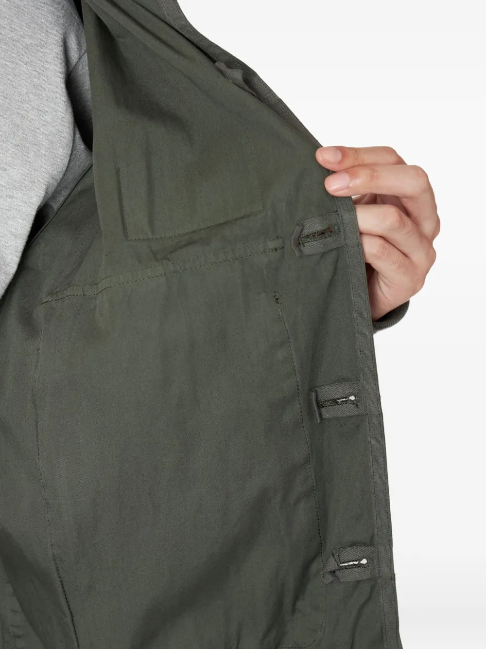 Kolor Buttoned Patch-pocket Jacket In Green