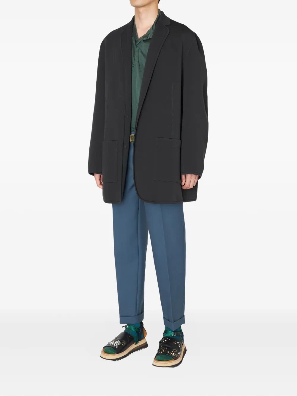 Kolor pleated-front trousers - Blauw