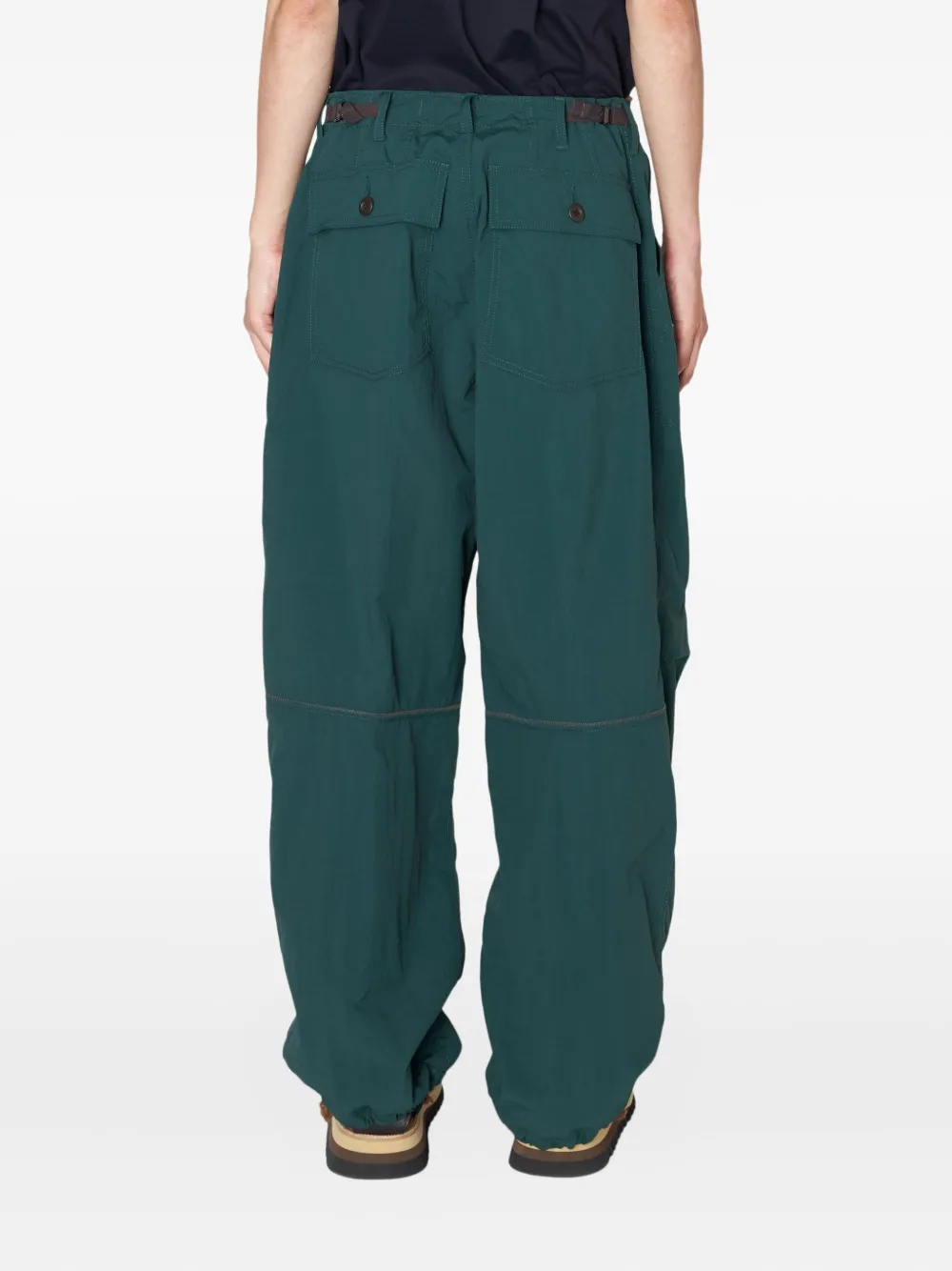 Kolor Broek met zak met knoopsluiting Groen