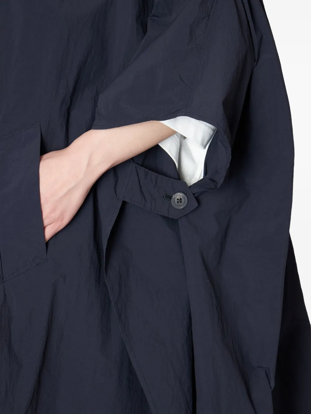 Kolor ruched cape Blauw