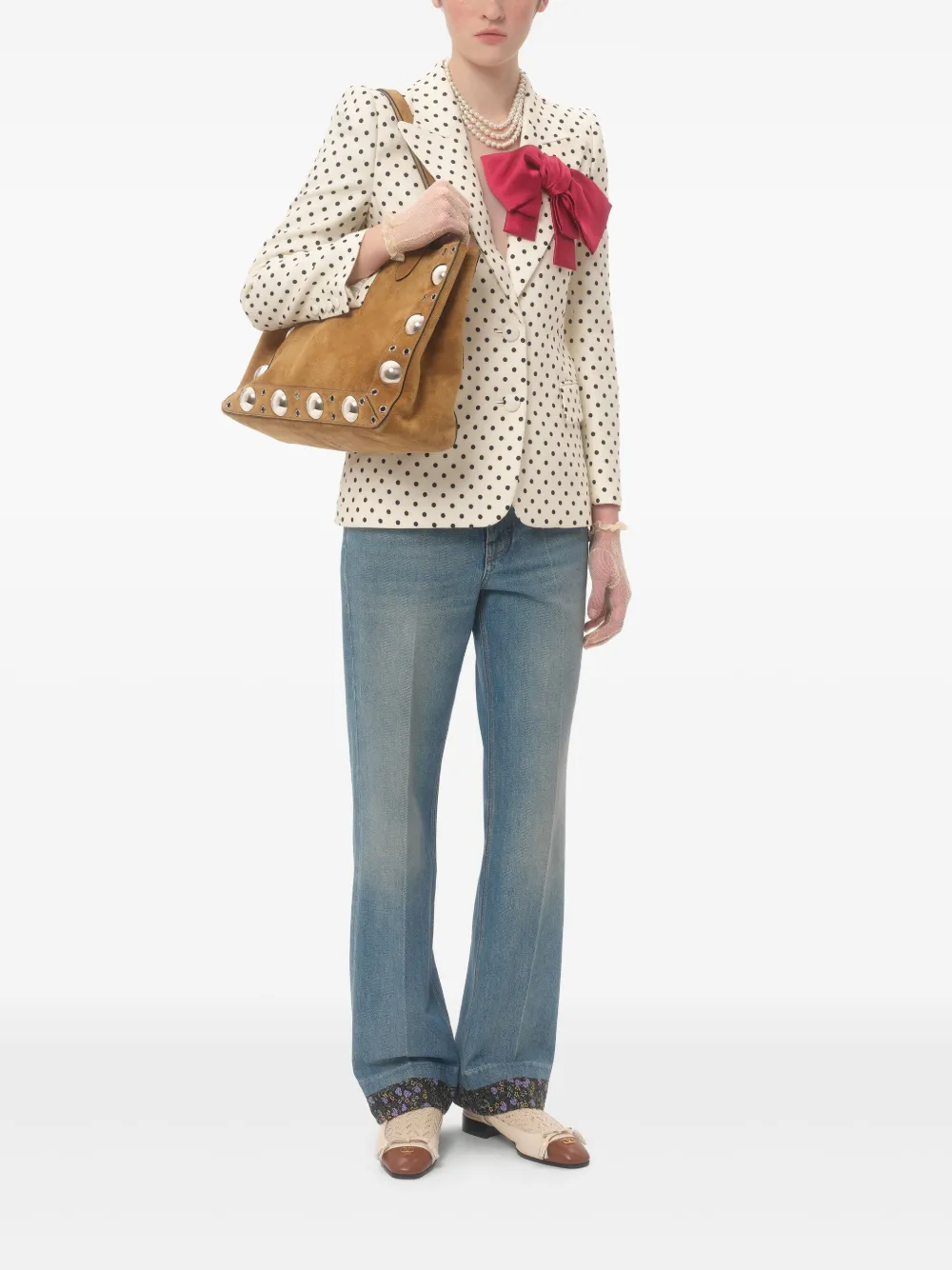 Valentino Garavani Medium Nellcôte shopper Beige