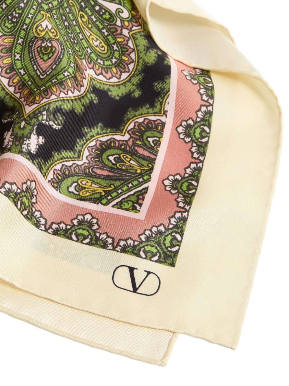 Shop Valentino Silk Scarf In Neutrals