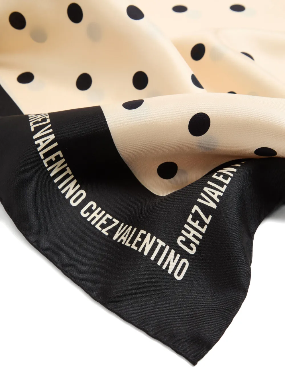 Valentino Garavani Chez zijden sjaal Beige